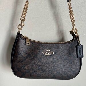 Coach Black and Brown Shoulder Bag